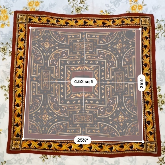 Fendi Brown Silk Scarf - Picture 8 of 9